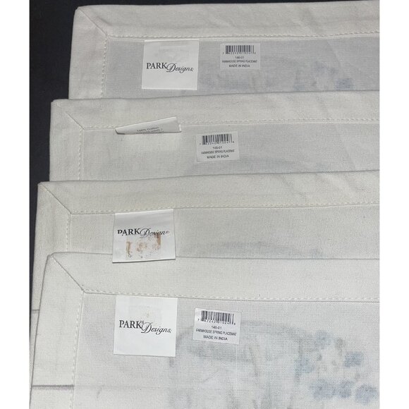 Farmhouse Spring Placemats Park Designs Floral Mason Jar Set of 4 Tiny Flaw READ - Picture 3 of 11